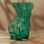 G Decor Extra Large Teal Female Torso Shaped Glass Vase, thumbnail 2 of 4