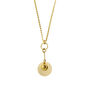 Gina Gold Ball And Disc Pendant Necklace, thumbnail 2 of 3