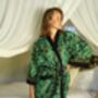 Peacock Green Batik Kimono Robe, thumbnail 2 of 7