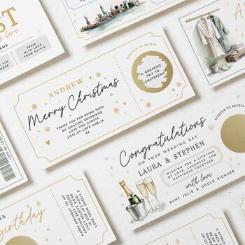 Personalised Christmas Scratch Reveal Voucher For Him, 4 of 4