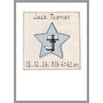 Personalised Initial Star Card For Boys, 6 of 12
