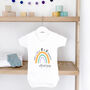 Our /My Little Miracle, Personalised Rainbow Baby Grow, thumbnail 6 of 7