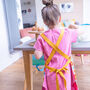 Personalised Children's Floral Cotton Apron, thumbnail 5 of 7