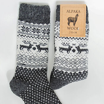 Alpaca Wool Socks Christmas Gift Limited Edition, 3 of 8
