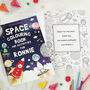 Personalised Space Colouring Book With Pencils, thumbnail 2 of 3