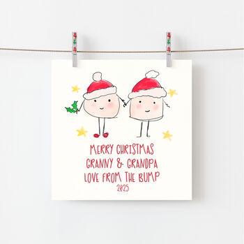 Merry Christmas Grandparents From The Bump Fun Card C, 2 of 6