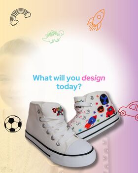 Doodle My Shoe, Customise Your Own Trainers! The UK 'S 1st Doodle And Wash Kids Shoes/ Trainers! Includes Free Stencils, 7 of 9