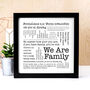We Are Family Word Cloud Quotes Print, thumbnail 1 of 6