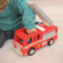 Quality Red Fire Engine With Firemen And Moving Ladder, thumbnail 5 of 5