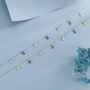 Sterling Silver Emerald Green Marquise Cz Dangle Necklace, thumbnail 3 of 12