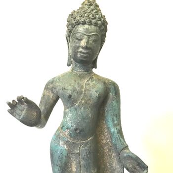 Ornamental Standing Buddha In Brass/Copper Design Four, 2 of 2