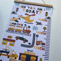Personalised Transport Adventure Height Chart, thumbnail 2 of 6