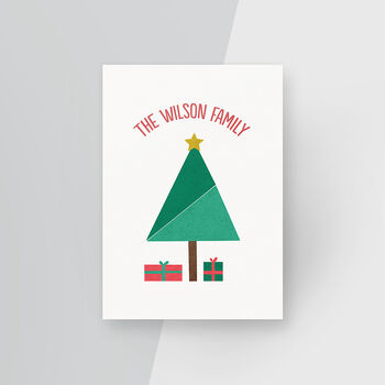 Personalised Illustrated Christmas Tree Print, 5 of 11