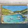 Boscastle, Cornwall, Paper Collage Art Print Card, thumbnail 1 of 3