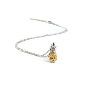 Forbidden Pineapple Pendant In Silver And Gold, 3 of 6