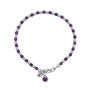 Linear Birthstone Bracelet Amethyst February, thumbnail 2 of 4