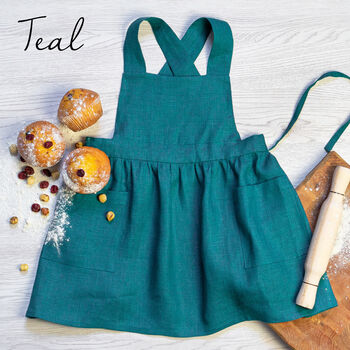 Linen Pinafore | Matching Personalized Aprons For Kids, 6 of 12