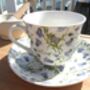 Large Cup And Saucer In Spring Harebell Design, thumbnail 9 of 12