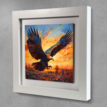 Golden Eagle Framed Ceramic Art Tile, 8 of 10