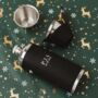 Personalised 8oz Hunter Flask With Shot Cups Christmas Gift For Him, thumbnail 1 of 6
