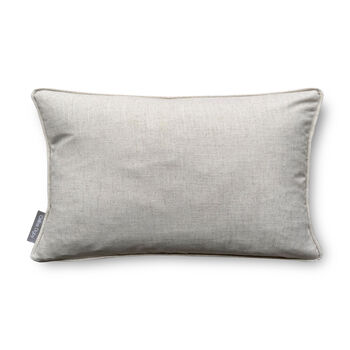 Luxury Heavy Linen Blend Cushion, Beige Natural Linen Colour, 4 of 7