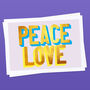 Peace And Love Golden Words Art Print, thumbnail 3 of 3