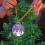 Rainbow Dog Christmas Tree Bauble, thumbnail 4 of 12