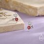 Sterling Silver Beetroot / Radish Stud Earrings, thumbnail 2 of 12