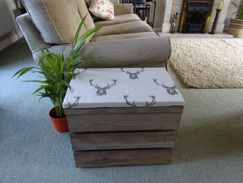 Vintage Style Midi Crate Seat With One Inch Cushion, 7 of 8