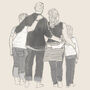 Personalised Monochrome Family Sketch, thumbnail 2 of 9
