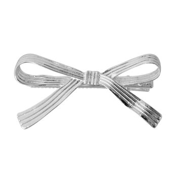 Gold Or Silver Ribbon Hair Clip, 4 of 5