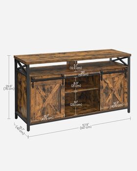Tv Stand Cabinet 65 Inch Barn Doors Farmhouse Design, 2 of 8