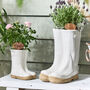 Two Personalised Welly Boots Planters Gift Set, thumbnail 1 of 10