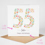 Floral Fun Personalised 55th Birthday Card, thumbnail 5 of 5