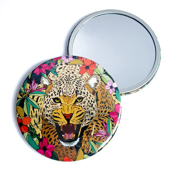 Wild Cat Leopard Handbag Mirror And Pouch, 7 of 9