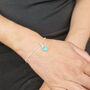 Raw Turquoise December Birthstone Silver Bracelet, thumbnail 2 of 5