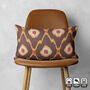 Brown Handwoven Cotton Ikat Pillow Cover, thumbnail 4 of 5