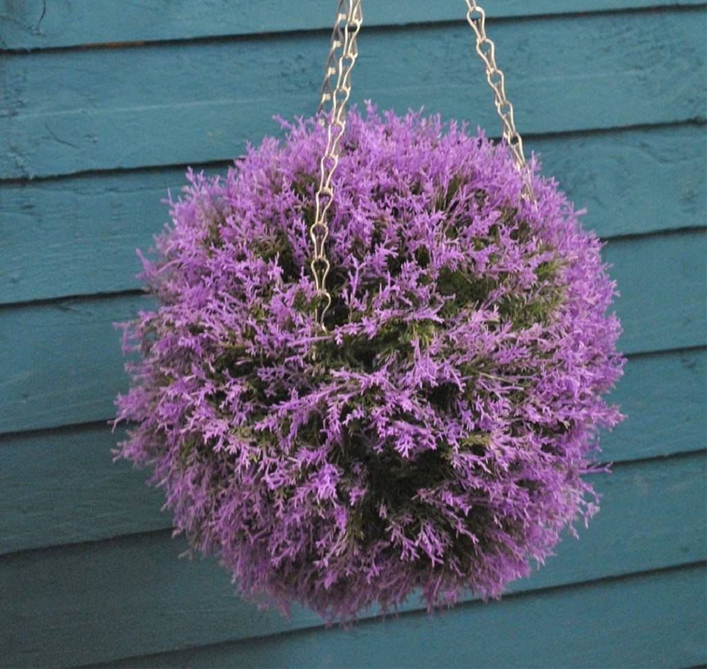 Purple Heather Artificial Topiary Ball By Garden Selections