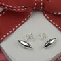 Sterling Silver Large Oval Studs, thumbnail 1 of 2