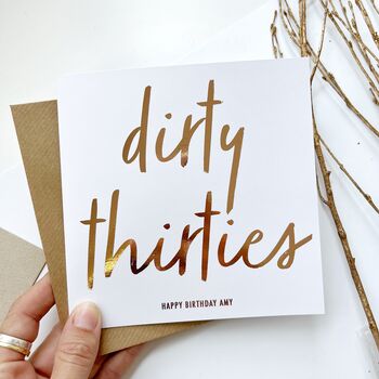 30th Birthday Card | Dirty Thirties | Fun Personalised, 3 of 4