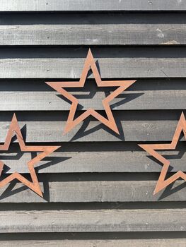 Three Metal Star Decorations , Signs For The Home Or Garden , Fence Or Wall, 11 of 11
