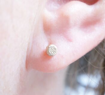 9ct Yellow Gold Moon Studs, 2 of 5