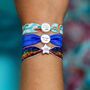 Girls Personalised Rainbow Stretch Bead Bracelet, thumbnail 2 of 9