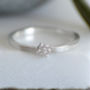 Micro Pave Diamond Engagement Ring With Four Diamonds, thumbnail 5 of 7