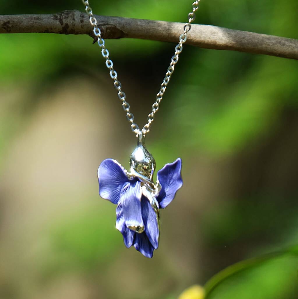February Violet Birth Flower Pendant Necklace | Sachelle Collective