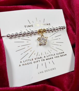 Time To Shine Star Charm Bracelet Gift, 2 of 5