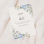 Blue Floral Wedding Save The Dates, thumbnail 1 of 4