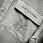 Organic Overshirt With Tattoo Style Swallows, thumbnail 5 of 6