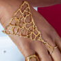 Elements Hand Chain In Gold Plated, thumbnail 2 of 6