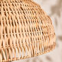 Natural Rattan Dome Pendant Light Shade, thumbnail 4 of 5